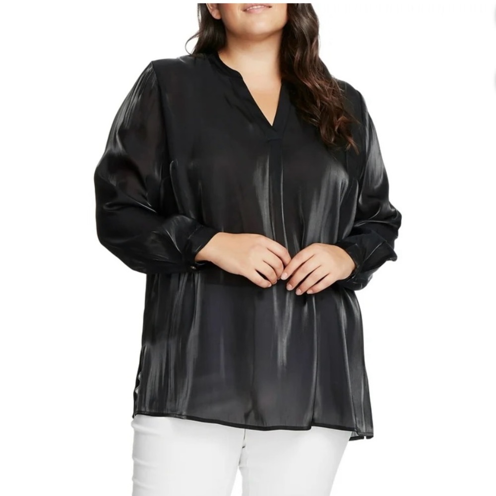 Vince Camuto sheer 100%‎ polyester top XL